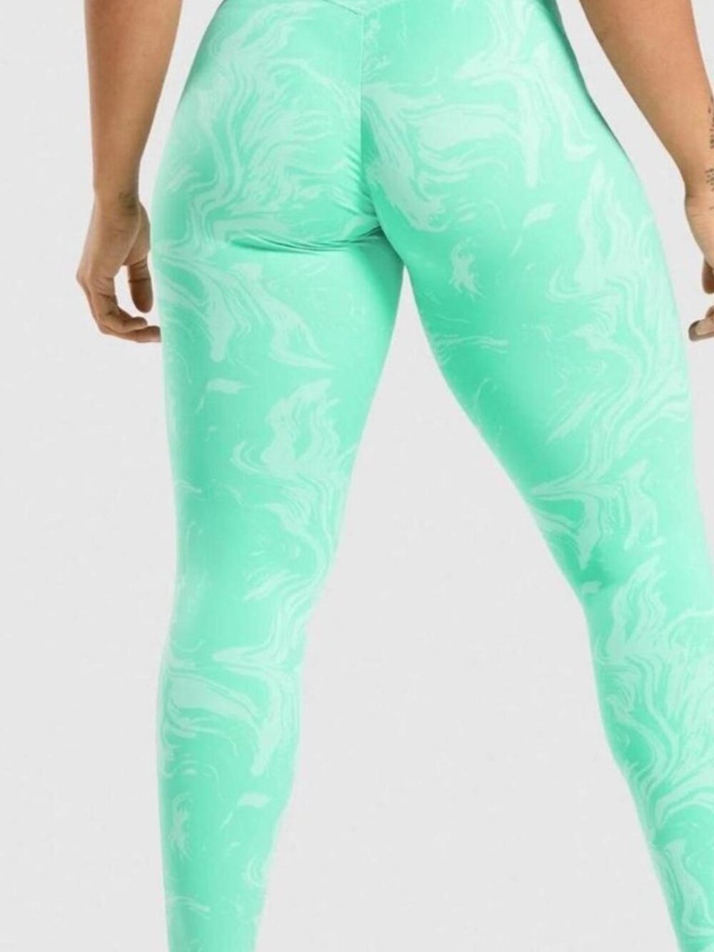 Gymshark turquoise swirl leggings size xsmall